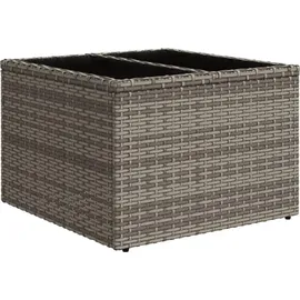 vidaXL 7-teiliges Gartensofa-Set mit Kissen, grau, Polyrattan - Grau