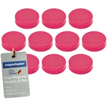 Magnetoplan Ergo-Magnete, medium, pink, Pack a 10 Stück
