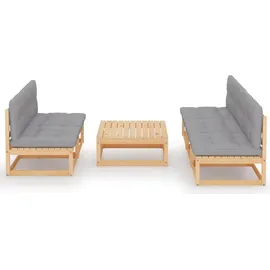 vidaXL Garten-Lounge-Set 6-tlg. grau