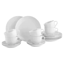 Home4You Kaffeeservice 72-tlg. rund weiß