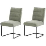 Woodford Schwingstuhl im 2er Set Tabby , grün , Maße (cm): B: 50 H: 91 T: 49.0