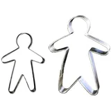 LARES Große Ausstecher/Ausstechformen Sets - Größe von 9&14cm - aus Weißblech - 2er Set Martinsmann (klein & groß) - Made in Germany