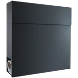 Mocavi Moderner Briefkasten mit Zeitungsfach RAL 7016 MOCAVI 530 Groß mit Zeitungshalter Wandbriefkasten Deutsche Markenqualität