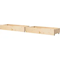 Beliani Schublade Kiefernholz hellbraun 2er Set CRONAT