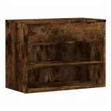 vidaXL Schuhbank Räuchereiche 80x30x45 cm Holzwerkstoff