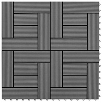 vidaXL 22 Stk. Terrassenfliesen 30 x 30 cm 2 qm WPC Grau