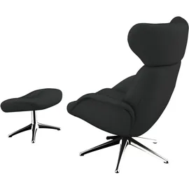 flexlux Relaxsessel FLEXLUX Polyester 90 x 107 x 89 cm grau mit Kopfteil
