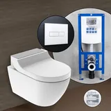 Geberit AquaClean Tuma Comfort Komplett-SET Dusch-WC mit neeos Vorwandelement,, 146290FW1+16601WH#SET, Comfort