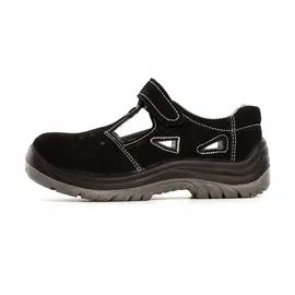 Procera SAFETY WORK SANDALS mit Leder-Zehenkappe schwarz KAMARI S1 SRC -38 Blech - Schwarz - 38