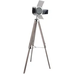 Stehleuchte Standlampe Stativleuchte 3-Bein Metall Kiefer Wohnzimmerlampe 100cm