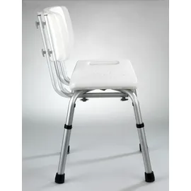 Wenko Secura Dusch- und Badhocker mit Rückenlehne weiß