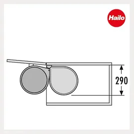 HAILO AS Mono 12 l edelstahl/schwarz
