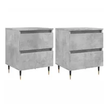 vidaXL Nachtschrank 2 Stk. 40 x 35 x 50 cm Betongrau