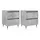vidaXL Nachtschrank 2 Stk. 40 x 35 x 50 cm Betongrau