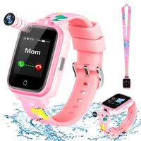 LiveGo Smartwatch Kinder mit GPS und Telefon, Smartwatch für Jungen & Mädchen, 4G Video & Telefonanruf mit Zwei Kameras, Kinder-GPS-Uhr für Weihnachts und Geburtstagsgeschenke von 4–12Y(T13 Rosa)