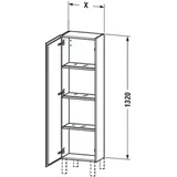 Duravit L-Cube Halbhochschrank mit 1 Tür, LC1168L1818