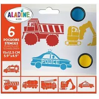 Aladine Schablonen Autos 4 St. schwarz