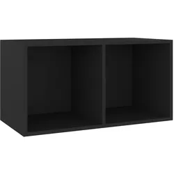 vidaXL Schallplatten-Aufbewahrungsbox Schwarz 71x34x36cm Holzwerkstoff