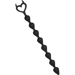 Freche Analkette aus Silikon, 36,5 cm, schwarz