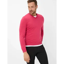 Brax Herren Strickpullover Style VICO berry, hellrot, Gr. S