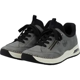 Rieker 44567 Damen Weite G Grau/Schwarz 39