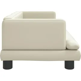 vidaXL Kindersofa vidaXL 80 x 45 x 30 cm Kiefer Kunstleder creme