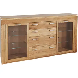 vogl möbelfabrik Highboard VOGL MÖBELFABRIK, wildeiche teilmassiv, B:222cm H:114,5cm T:40cm, Sideboards, Highboard, Breite 222 cm