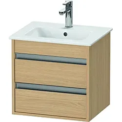 Duravit Ketho Waschtisch-Unterschrank KT644403030 50x41,2x48cm, 2 Schubkästen, wandhängend, Eiche natur