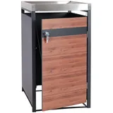 Mendler Mülltonnenverkleidung HWC-J82 1er anthrazit