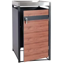 Mendler Mülltonnenverkleidung HWC-J82 1er anthrazit