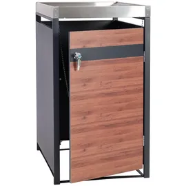 Mendler Mülltonnenverkleidung HWC-J82 1er anthrazit