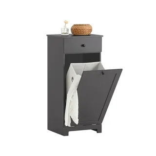 SoBuy Wäscheschrank mit Wäschesack Wäschetruhe Wäschesammler mit