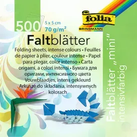 Faltblatt Mini 5x5cm 10Farb.so FOLIA 8955  500Bl