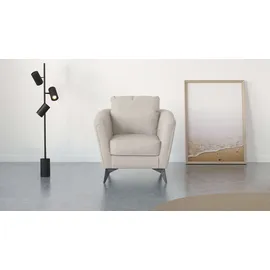 Home Affaire Cocktailsessel HOME AFFAIRE "MATTHEW Sessel, Maße B/T/H: 83/85/88 cm", beige (creme), B:83cm H:88cm T:85cm, 100% Polyester, Sessel, Cocktailsessel, modern, mit Rückenkissen