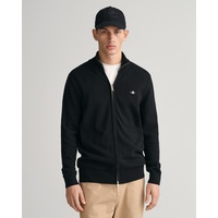 GANT für Herren. 8030164 Zip-Strickjacke Casual schwarz (M), Lässig, Baumwolle, Langarm