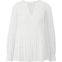 S.Oliver Bluse mit Plissée-Struktur Damen, creme, 42