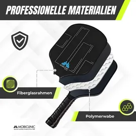 Mobiclinic Pickleball-Set, 4 Schläger, 8 Bälle Netz)
