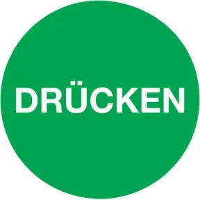 Türaufkleber D.50 mmLxB Drücken Folie selbstkl.