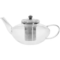 Novel Teekanne, Klar, Metall, Glas, Uni, 1.3 L,1300 ml, Lfgb, Filtereinsatz, Kaffee & Tee, Kannen, Teekannen