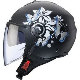 Caberg Riviera V4 X Mia Matt-Schwarz/Weiß-Grau-Hellblau M