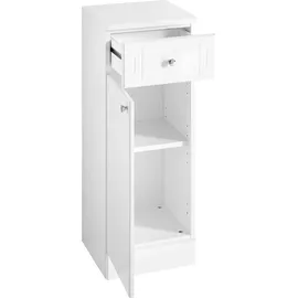 Saphir Waschbeckenunterschrank Quickset 955 1 Tür, 1 Schublade 32,5 x 85,4 x 33 cm Weiß Hochglanz
