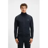 Boss Herren Jacket Z, Zipper, Loungewear, Stretch Cotton blau L