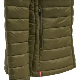 hummel hmlRED Quilted Hood Jacket WOMAN, dark olive -