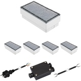 ledscom.de 5er-Set LED Pflasterstein CUS, warm-weiß, IP67, 230V, 20x10x4cm