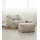 mokebo Sessel Der Lümmel Cord 83 x 73 x 60 cm Beige mit Hocker
