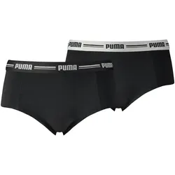Panty PUMA "Panty 2er Pack", Damen, Gr. S, schwarz, Obermaterial: 57% Baumwolle CO. 38% Modal CMD. 5% Elasthan EL., Unterhosen Panty