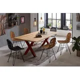 SIT Möbel SIT Esstisch 220x100x76 cm Tischplatte 40 mm Wildeiche natur antikbraun 15882-00