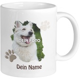 GRAZDesign Tasse Hund mit Foto, Fototasse mit eigenem Bild, Fotogeschenke Geschenk für Hundebesitzer, Kaffeebecher Hundemama & Hundepapa, Keramik 330ml