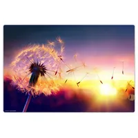 cover-your-desk Schreibtischunterlage für Kinder und Erwachsene Pusteblume im Sonnenlicht aus hochwertigem Vinyl Pink 40 cm