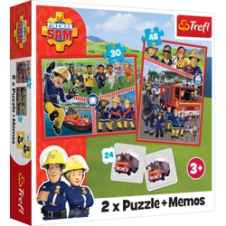 Trefl 2 in 1 Puzzles + Memos - Feuerwehrmann Sam (48 Teile)